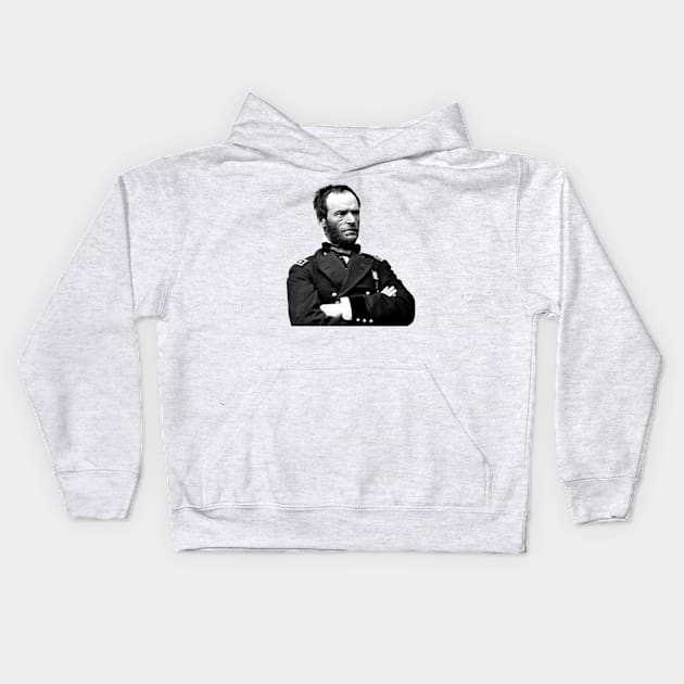 General William Tecumseh Sherman - Civil War Kids Hoodie by warishellstore